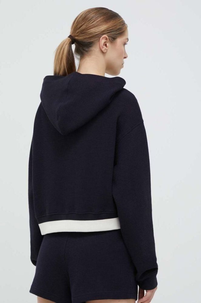 Кофта Tommy Hilfiger жіноча колір синій з капюшоном візерунок (3302666) фото 3