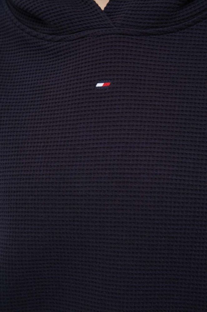 Кофта Tommy Hilfiger жіноча колір синій з капюшоном візерунок (3302666) фото 5