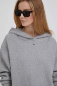 Кофта Tommy Hilfiger жіноча колір сірий з капюшоном візерунок