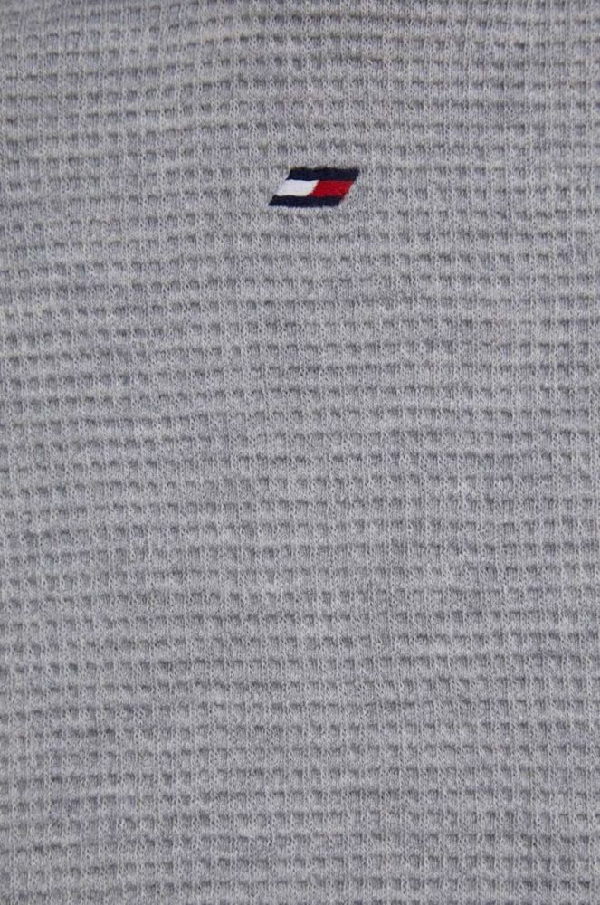 Кофта Tommy Hilfiger жіноча колір сірий з капюшоном візерунок фото 5