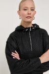 Кофта BOSS жіноча колір чорний з капюшоном з принтом Кофта BOSS жіноча колір чорний з капюшоном з принтом