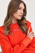 Бавовняна кофта BOSS жіноча колір помаранчевий однотонна