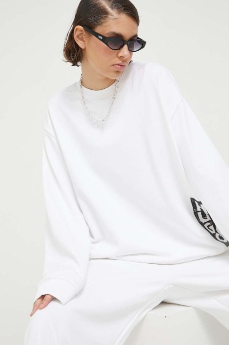 Бавовняна кофта HUGO жіноча колір бежевий візерунок