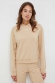 Кофта лаунж HUGO колір бежевий з капюшоном однотонна