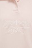 Бавовняна кофта Reebok Classic жіноча колір рожевий з аплікацією