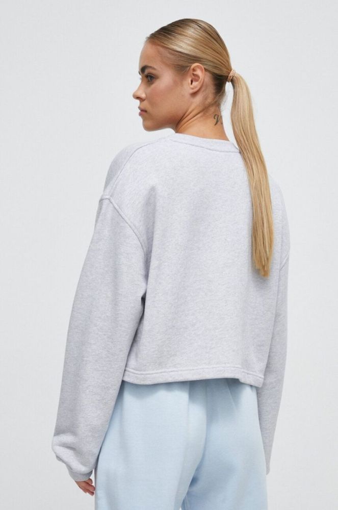 Бавовняна кофта Reebok Classic жіноча колір сірий меланж (3574099) фото 3