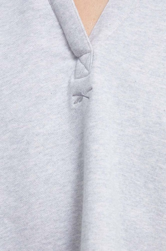 Бавовняна кофта Reebok Classic жіноча колір сірий меланж (3574099) фото 4