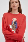 Кофта Polo Ralph Lauren жіноча колір помаранчевий з принтом (3388082)