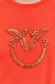 Бавовняна кофта Pinko жіноча колір помаранчевий з аплікацією