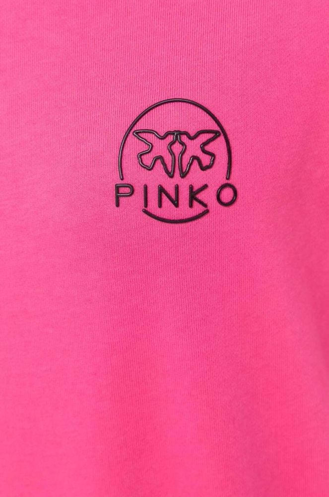 Бавовняна кофта Pinko жіноча колір рожевий однотонна фото 5