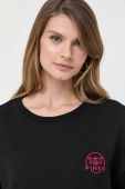 Бавовняна кофта Pinko жіноча колір чорний однотонна (3441482)