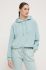 Кофта Roxy жіноча колір бірюзовий з капюшоном однотонна