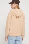 Кофта Roxy жіноча колір бежевий з капюшоном з аплікацією