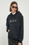 Кофта Roxy жіноча колір чорний з капюшоном з принтом Кофта Roxy жіноча колір чорний з капюшоном з принтом
