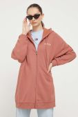 Кофта Roxy жіноча колір рожевий з капюшоном з принтом (3433871)