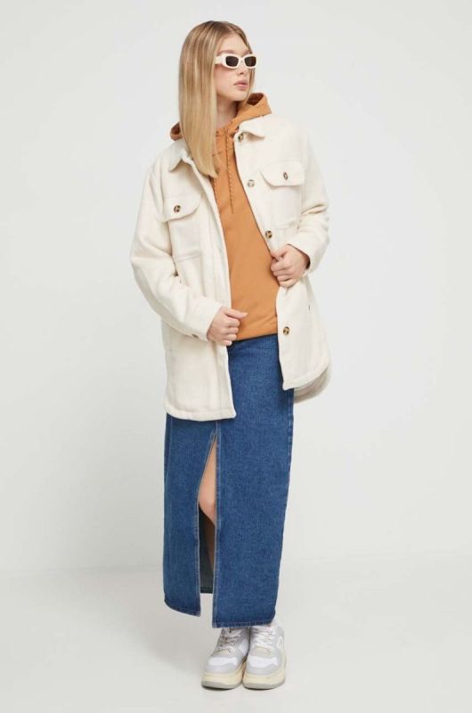 Кофта Billabong жіноча колір коричневий з капюшоном однотонна фото 2