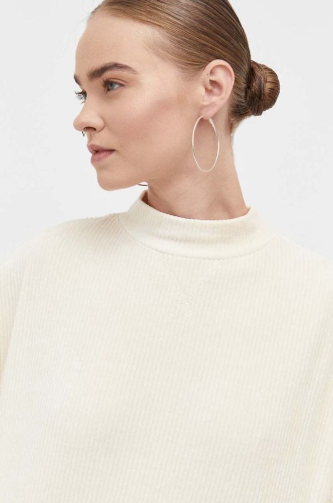 Кофта Billabong жіноча колір бежевий однотонна фото 4