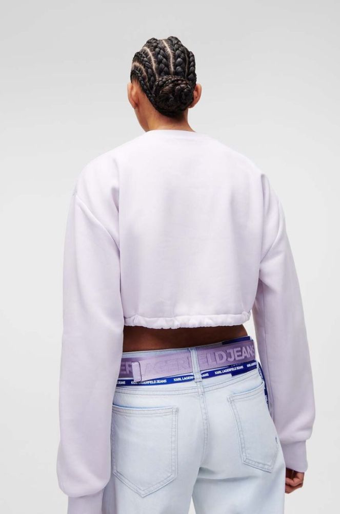 Кофта Karl Lagerfeld Jeans жіноча колір фіолетовий з принтом фото 2
