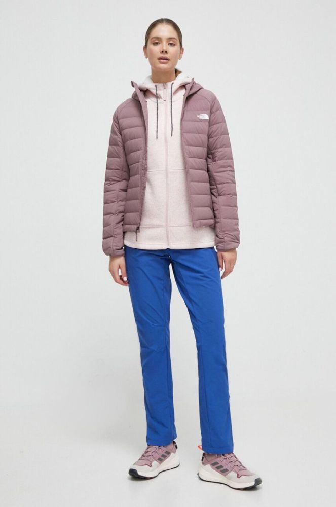Спортивна кофта Columbia Sweater Weather колір рожевий з капюшоном меланж фото 2
