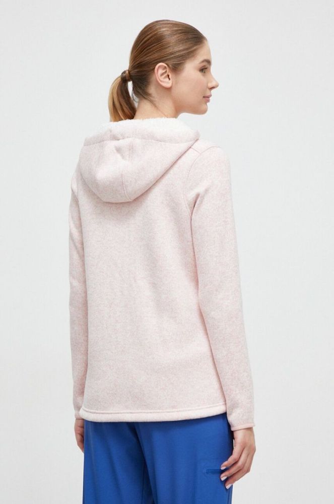 Спортивна кофта Columbia Sweater Weather колір рожевий з капюшоном меланж фото 3