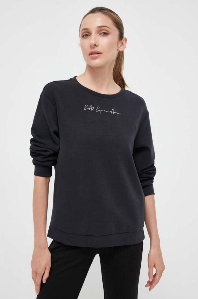 Кофта EA7 Emporio Armani жіноча колір чорний з принтом (3380928) фото 2