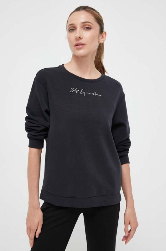 Кофта EA7 Emporio Armani жіноча колір чорний з принтом (3380928) фото 2