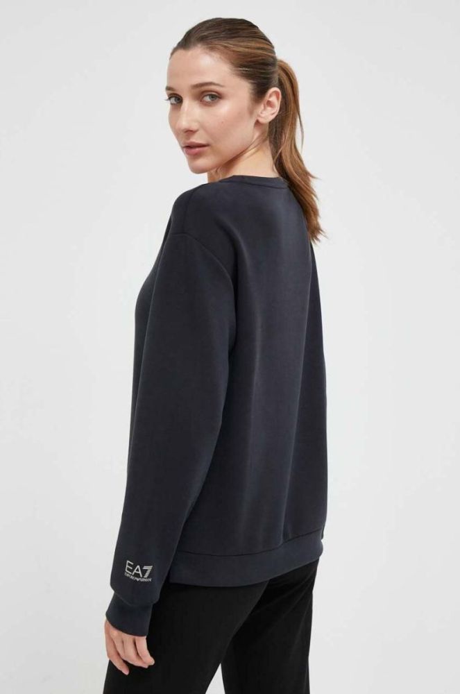 Кофта EA7 Emporio Armani жіноча колір чорний з принтом (3380928) фото 3