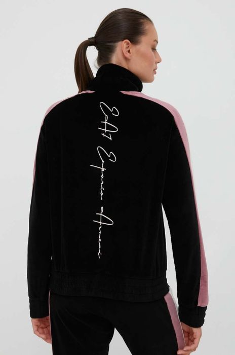 Кофта EA7 Emporio Armani жіноча колір чорний візерунок