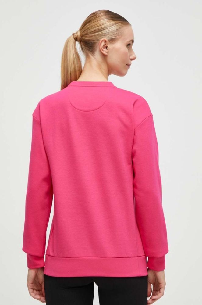 Кофта EA7 Emporio Armani жіноча колір рожевий однотонна фото 3