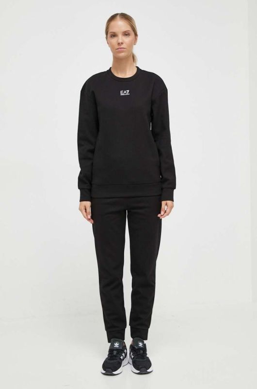 Кофта EA7 Emporio Armani жіноча колір чорний однотонна (3609127) фото 2