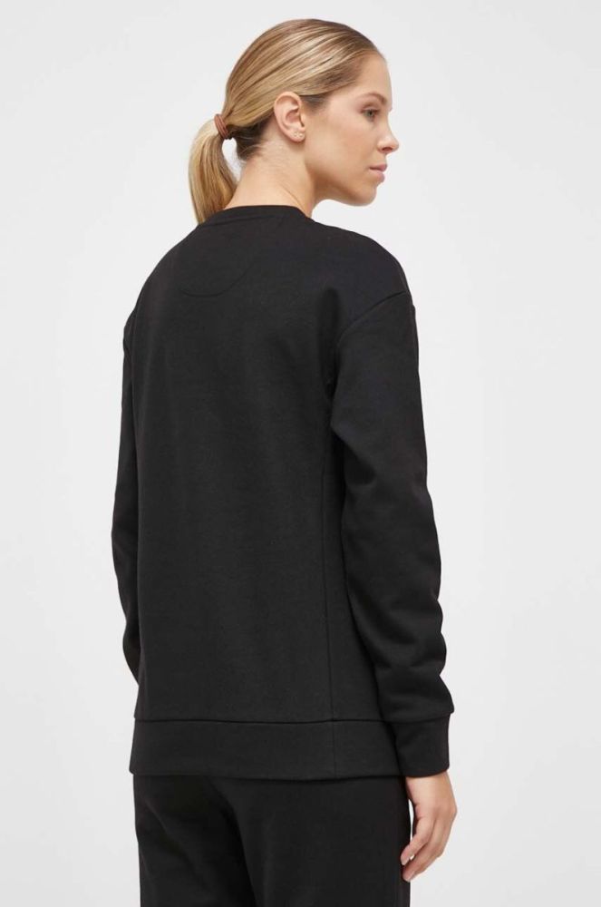 Кофта EA7 Emporio Armani жіноча колір чорний однотонна (3609127) фото 3