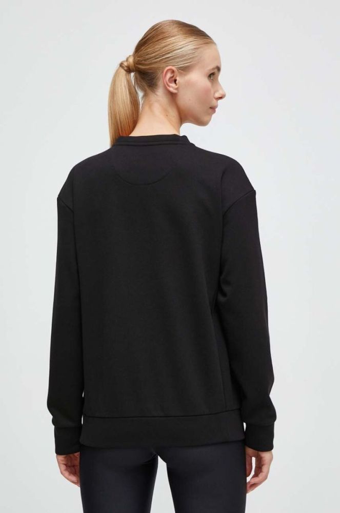 Кофта EA7 Emporio Armani жіноча колір чорний однотонна (3609122) фото 3
