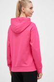 Кофта EA7 Emporio Armani жіноча колір рожевий з капюшоном з принтом (3332607)