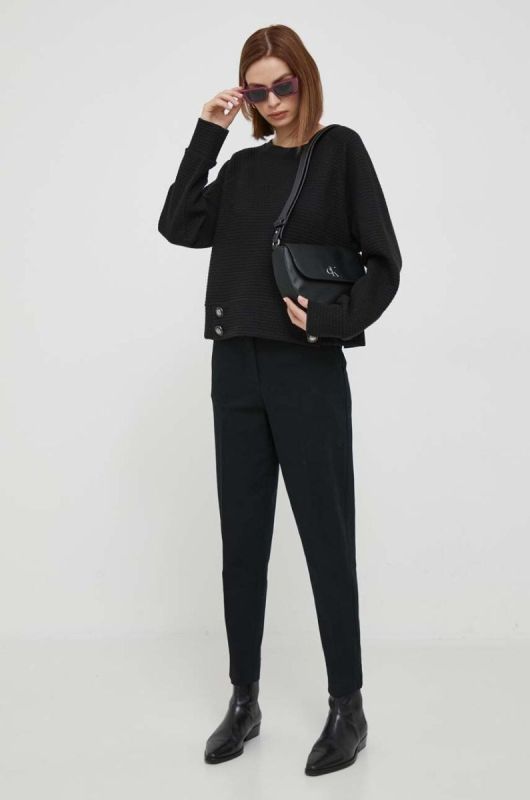 Кофта Emporio Armani жіноча колір чорний однотонна (3559363) фото 2