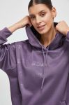 Кофта adidas жіноча колір фіолетовий з капюшоном візерунок (3605262)