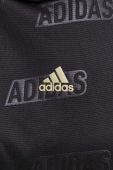 Кофта adidas жіноча колір чорний з капюшоном візерунок (3682255)