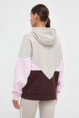 Кофта adidas Originals жіноча колір бежевий з капюшоном візерунок