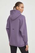 Кофта adidas Z.N.E жіноча колір фіолетовий з капюшоном однотонна (3652473)