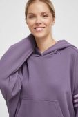 Кофта adidas Originals жіноча колір фіолетовий з капюшоном з аплікацією