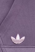 Кофта adidas Originals жіноча колір фіолетовий з капюшоном з аплікацією