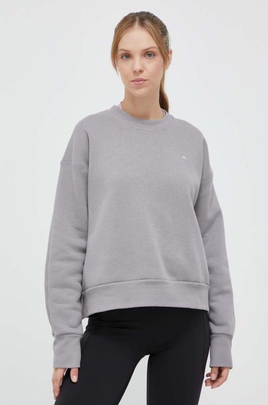 Кофта adidas by Stella McCartney колір сірий однотонна