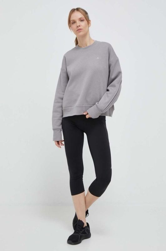 Кофта adidas by Stella McCartney колір сірий однотонна фото 2