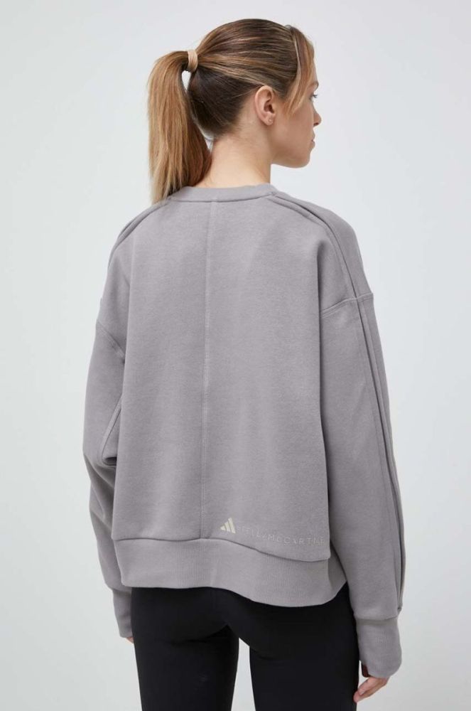 Кофта adidas by Stella McCartney колір сірий однотонна фото 3