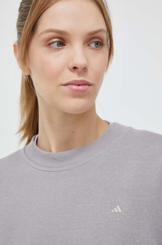 Кофта adidas by Stella McCartney колір сірий однотонна фото 5