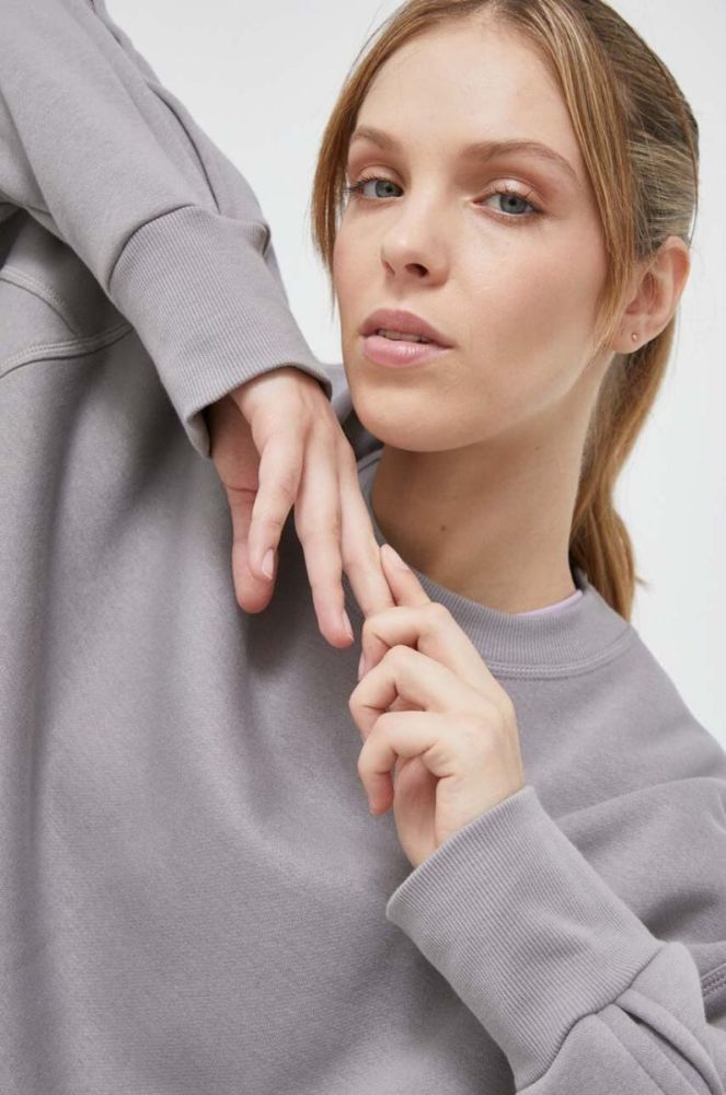 Кофта adidas by Stella McCartney колір сірий однотонна фото 6