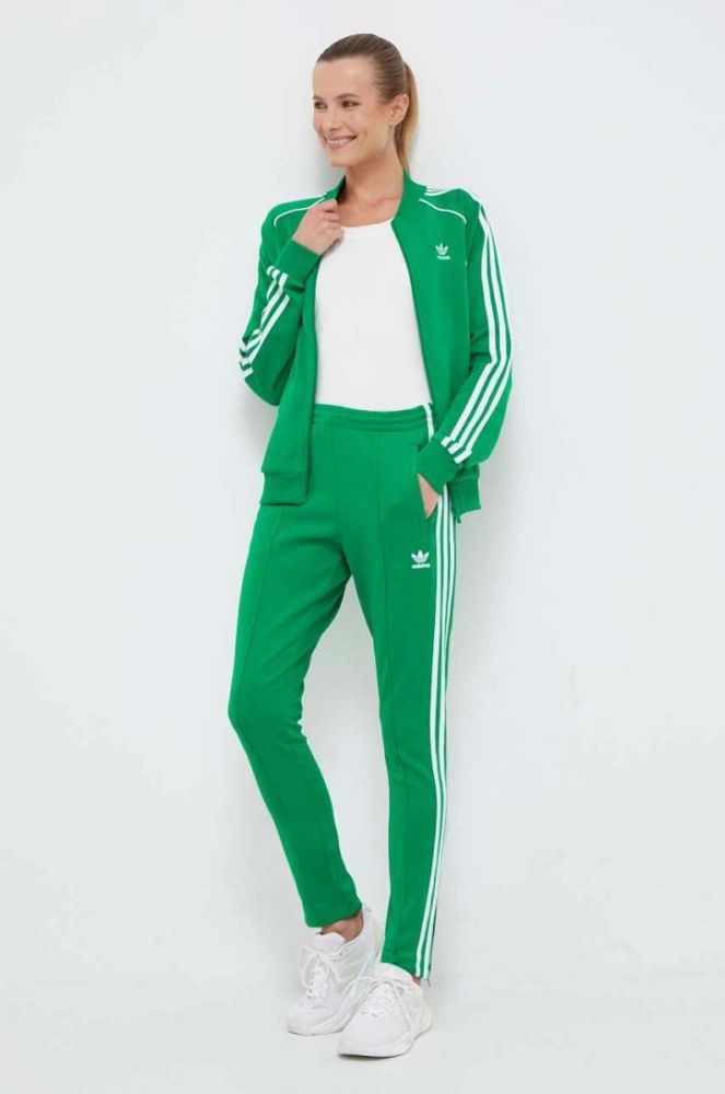 Кофта adidas Originals жіноча колір зелений з аплікацією (3359770) фото 2