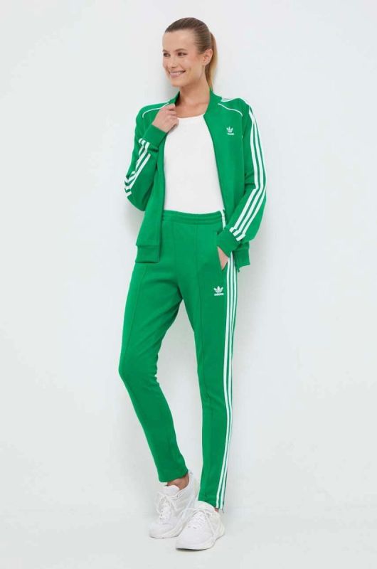 Кофта adidas Originals жіноча колір зелений з аплікацією (3359770) фото 2