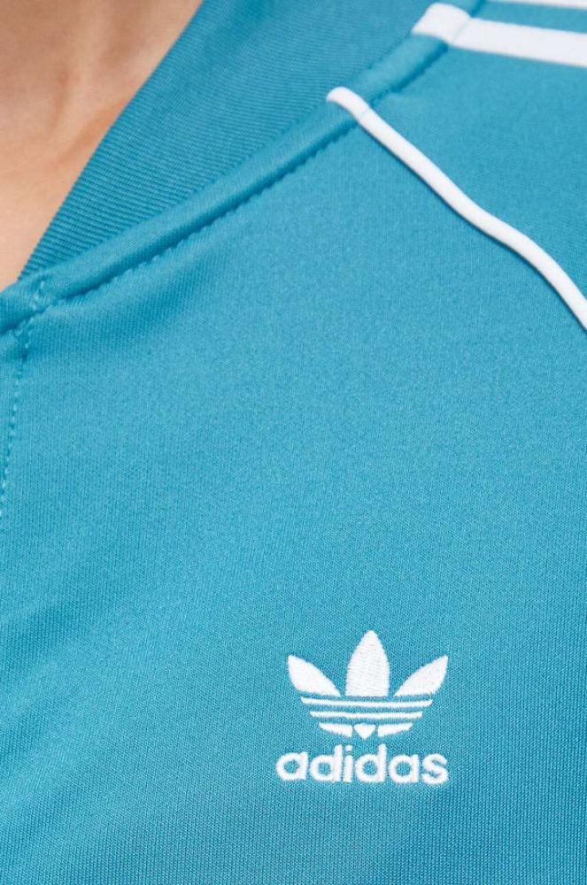 Кофта adidas Originals жіноча колір бірюзовий з аплікацією (3492263) фото 5