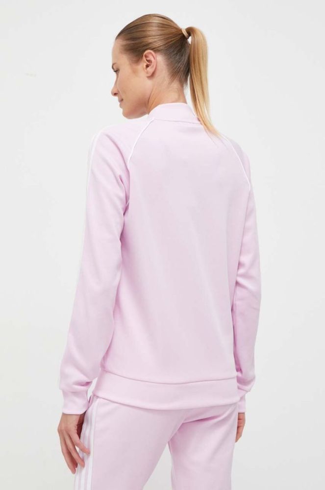 Кофта adidas Originals жіноча колір рожевий з аплікацією фото 3
