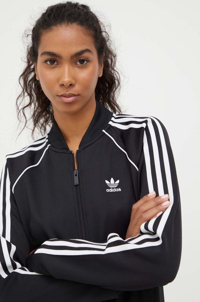 Кофта adidas Originals жіноча колір чорний з аплікацією (3372468)